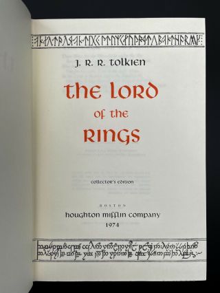 Lord of the Rings - FIRST EDITION - 1st Printing - TOLKIEN 1954 The Hobbit 1974 3
