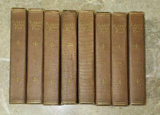 The Complete Of Edgar Allan Poe 10 Vol Limited Ed 1902 Fred De Fau 8 Books