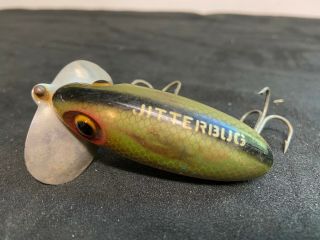 Vintage Wooden Fred Arbogast Jitterbug Topwater Fishing Lure - 2.  5 " Body