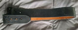 Vintage Tex Shoemaker Blk Leather Sam Browne Belt Size 34