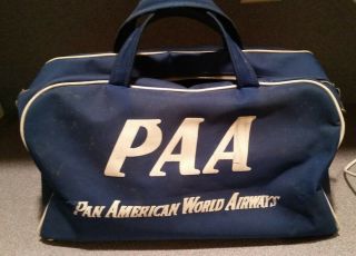 Vintage 1960s Pan American World Airways Travel Bag Moderate