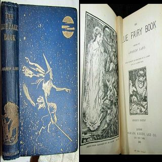 1895 Blue Fairy Book Edward Lang Andersen Grimm Fairy Tales Myth Legends Horror