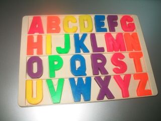 Vintage Fisher Price Alphabet School House Replacement Tray Letter Toy Vintage