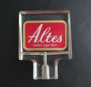 Vintage Lucite Tap Handle Advertising Altes Golden Lager Beer