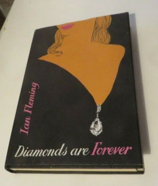 Diamonds Are Forever James Bond Ian Fleming 1964 Print - W Dust - Jacket Hc