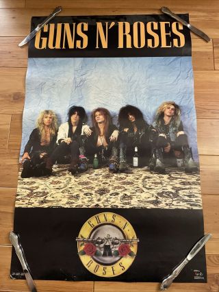 Vintage 1987 Guns N Roses Poster 22x34 3147 Axl Rose Slash Funky.