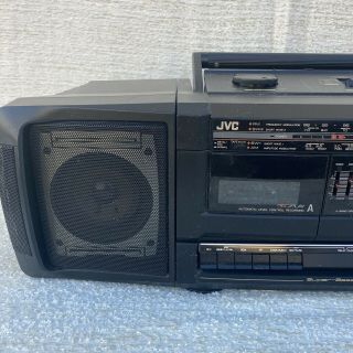 Vintage Boombox JVC PC - W100 AM FM Dual Double Cassette Player Recorder 3