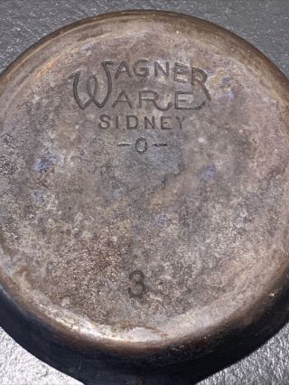 Wagner Ware Sidney - O - Vintage 3 Not Restored 6.  5 Inch Cast Iron Skillet