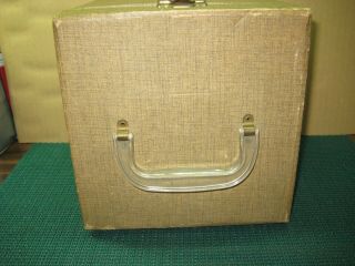 Vintage_TAN WEAVE_45 rpm Record - - Carry - - Storage - - Tote_ 7 - 14 - C 3