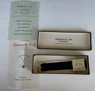 Vintage Golft Sport Domatic - Swiss Golf Stroke Counter In Org Box
