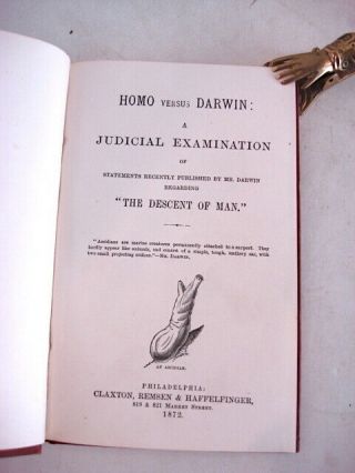 William Penman Lyon / Homo Versus Darwin Judicial Examination Of Statements 1st