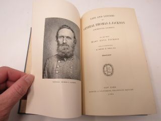 1892 Book On Confederate General Stonewall Jackson By His Wife