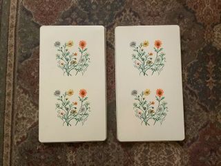 Pair Vintage Rectangular Stove Burner Covers Floral 20”x11.  5”