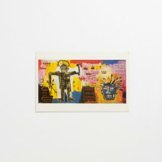 Jean - Michel Basquiat Tony Shafrazi Gallery Exhibition Invitation 1993 - 94 Invite