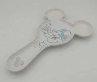 Vintage Chef Mickey Mouse Ears Spoon Rest Holder Disney Kitchen Decor