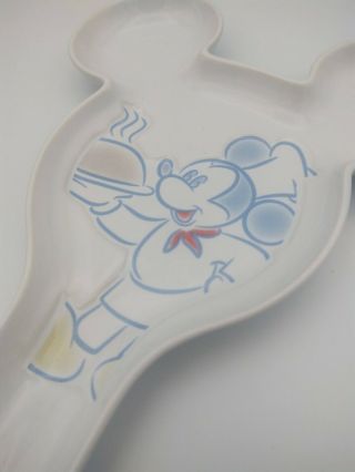 VINTAGE CHEF MICKEY MOUSE EARS SPOON REST HOLDER DISNEY KITCHEN DECOR 3