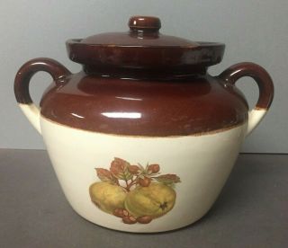 Vintage Mccoy Pottery 3 Qt Bean Pot Cookie Jar With Lid 342