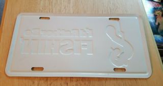 Vintage 1970 ' s I ' d Rather Be Fishin ' Fishing License plate Centerville MA metal 2
