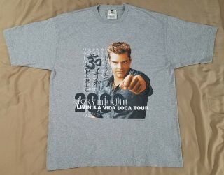 Vintage 2000 Ricky Martin Livin La Vida Loca Tour T - Shirt Size Large