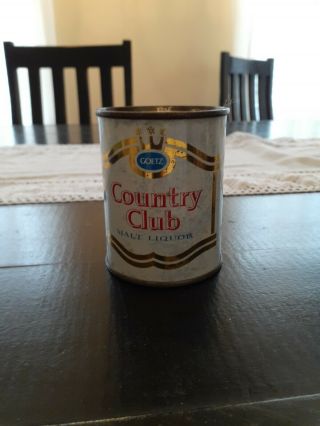 Old Vintage Flat Top Beer Can Country Club Malt Liquor