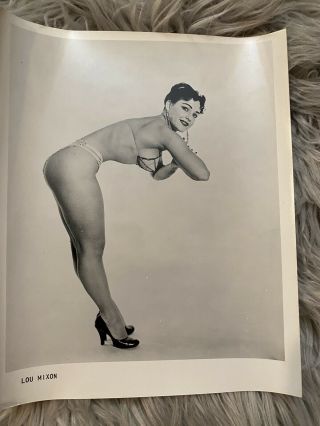 Vintage 1950s Lou Mixon Sexy Burlesque Dancer Stripper Advertising 8x10 Photo