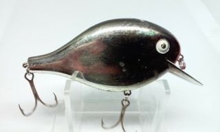 Vintage Zebco Doll Fish Top Secret Black/silver 2 3/4 " Crankbait Fishing Lure