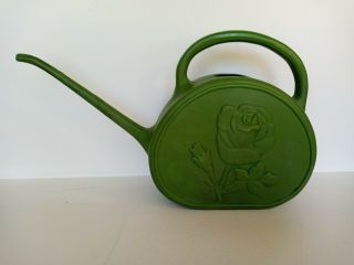 Vintage Union Products Watering Can Leominster Ma Flower Green Plastic,  1950 