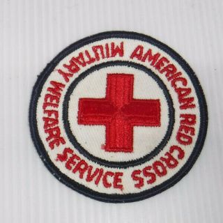 Vintage Wwii American Red Cross Military Welfare Service Shoulder Patch L@@k