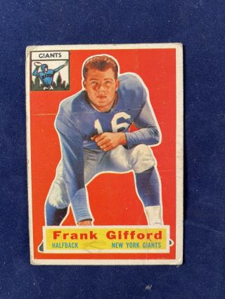 1956 Topps Football Card 53,  Frank Gifford,  York Giants,  Hof’er