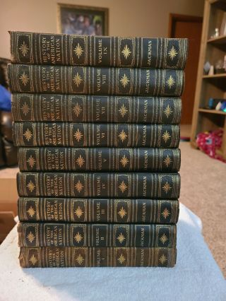 History Of The American Nation 1916 Set Of 9 Volumes Gold William J.  Jackman