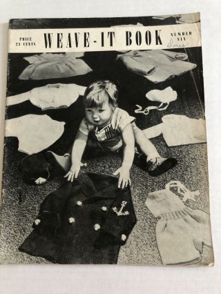 Vtg 1938 Donar Weave - It Book Children’s Clothing Dresses Coats Swimwear Hat,