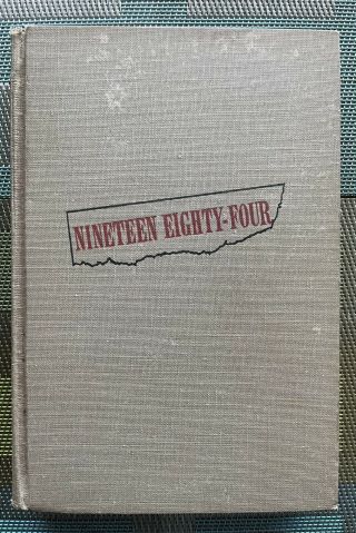 1984 Nineteen Eighty - Four George Orwell 1st Usa Edition 1949 Harcourt Brace
