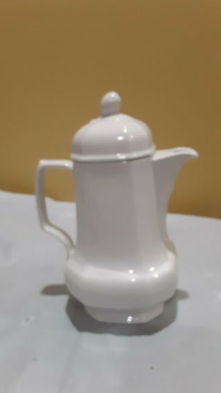 Vintage Bavaria White Porcelain Teapot Or Coffee Pot West Germany