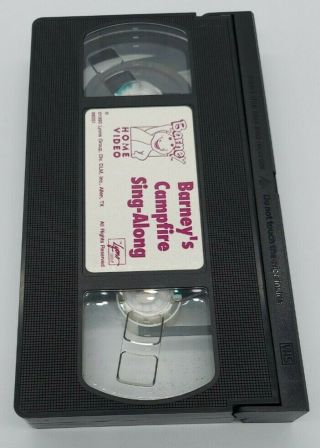 Barney Barneys Campfire Sing Along VHS Tape Vintage 90s Purple Dinosaur 3