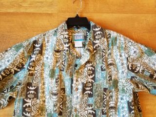 Vintage 1990 ' s TROPOCO HAWAII men ' s large L Hawaiian aloha shirt made in USA 3