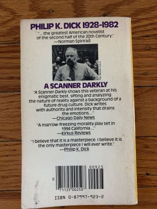 1984 A Scanner Darkly Philip K.  Dick 1st DAW Printing 2