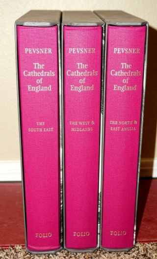 Folio Society - The Cathedrals Of England (3 Volume Box Set) By Nikolaus Pevsner