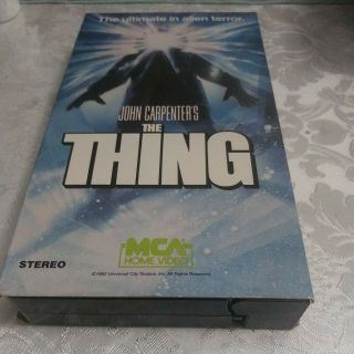 The Thing 1982 Vhs John Carpenter Sci Fi Horror Vintage Rare Mca
