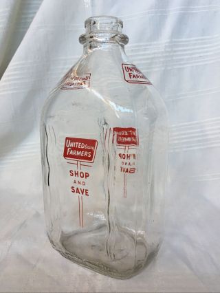 Vintage Half Gallon Milk Bottle United Dairy Farmers Cincinnati Ohio