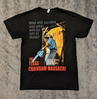 Texas Chainsaw Massacre T - Shirt,  Vintage Movie Poster Style,  Medium