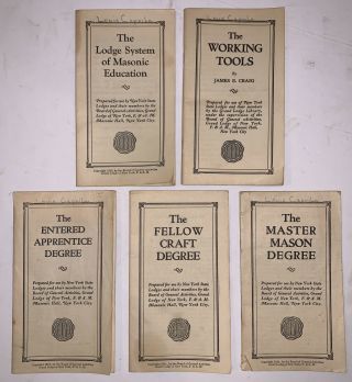 Group Of 5,  Masonic Booklets,  1930,  Freemasonry,  York,  F & A M
