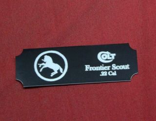 Colt Firearms Frontier Scout Display Case Plaque