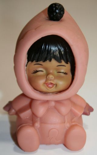 Vintage Baby Eskimo Doll With 3 Changing Faces Rubber Hong Kong