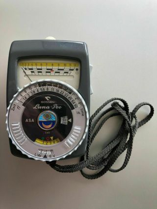 Vintage Gossen Luna Pro Cds Light Meter W/ Case Parts/repair