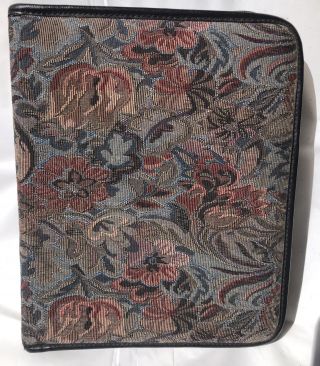 Day Planner 3 Ring Binder Avery Power Case Vintage Floral Tapestry