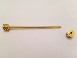 Gold Tone Tie Collar Bar Pin Grooved Barbell Ridged Lines Dumbbell Vintage 3