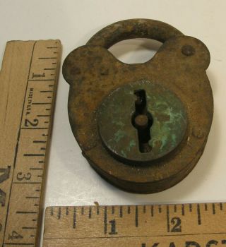 Antique Vintage Padlock Lock - No Key