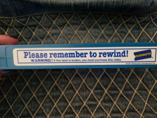 Vintage Rare Blue Blockbuster Vhs With Sticker Transporter Remember To Rewind