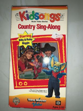 Vintage Kidsongs Country Sing - Along Vhs Children Educational