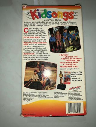 Vintage Kidsongs Country Sing - along VHS Children Educational 2